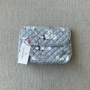 New with Tags Vera Bradley Iconic Brush & Cosmetic Case in Beary Merry Pattern